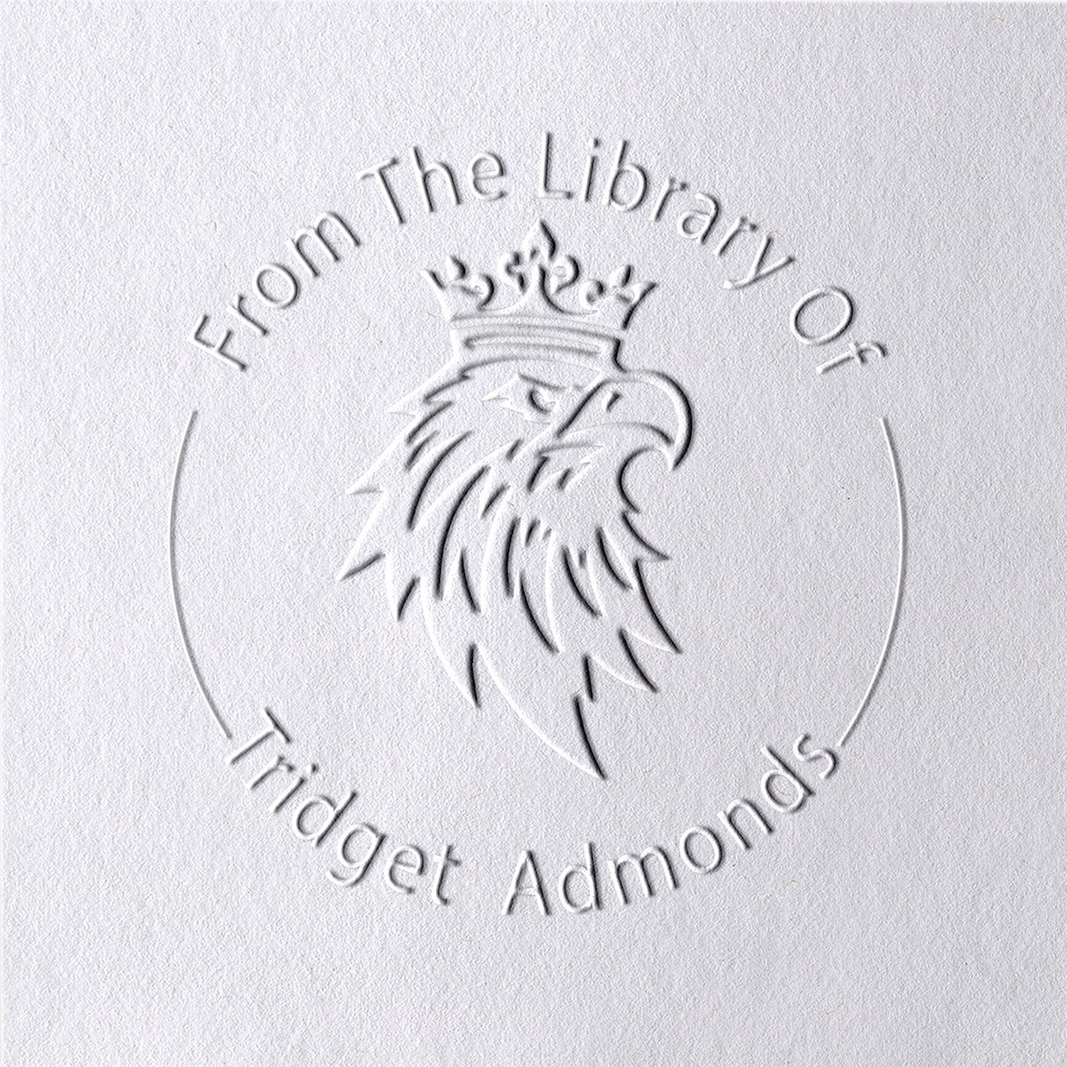 Timbre à sec de livre personnalisé Griffin From The Library Of2