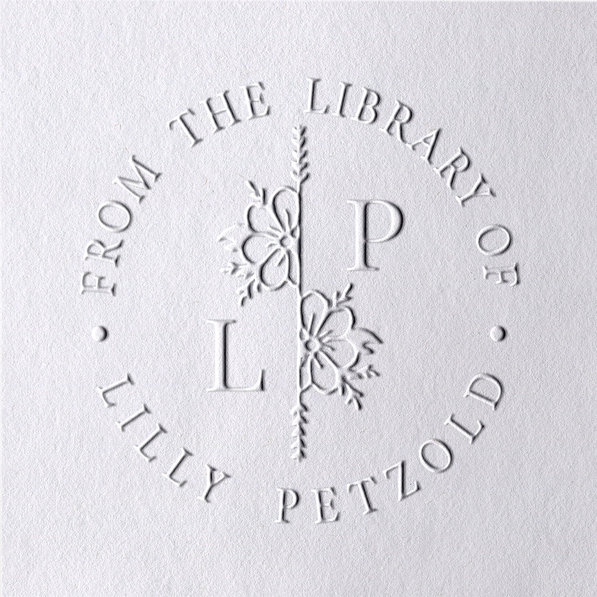 Fleurs Personnalisées De La Bibliothèque De Timbre À Sec De Livre2