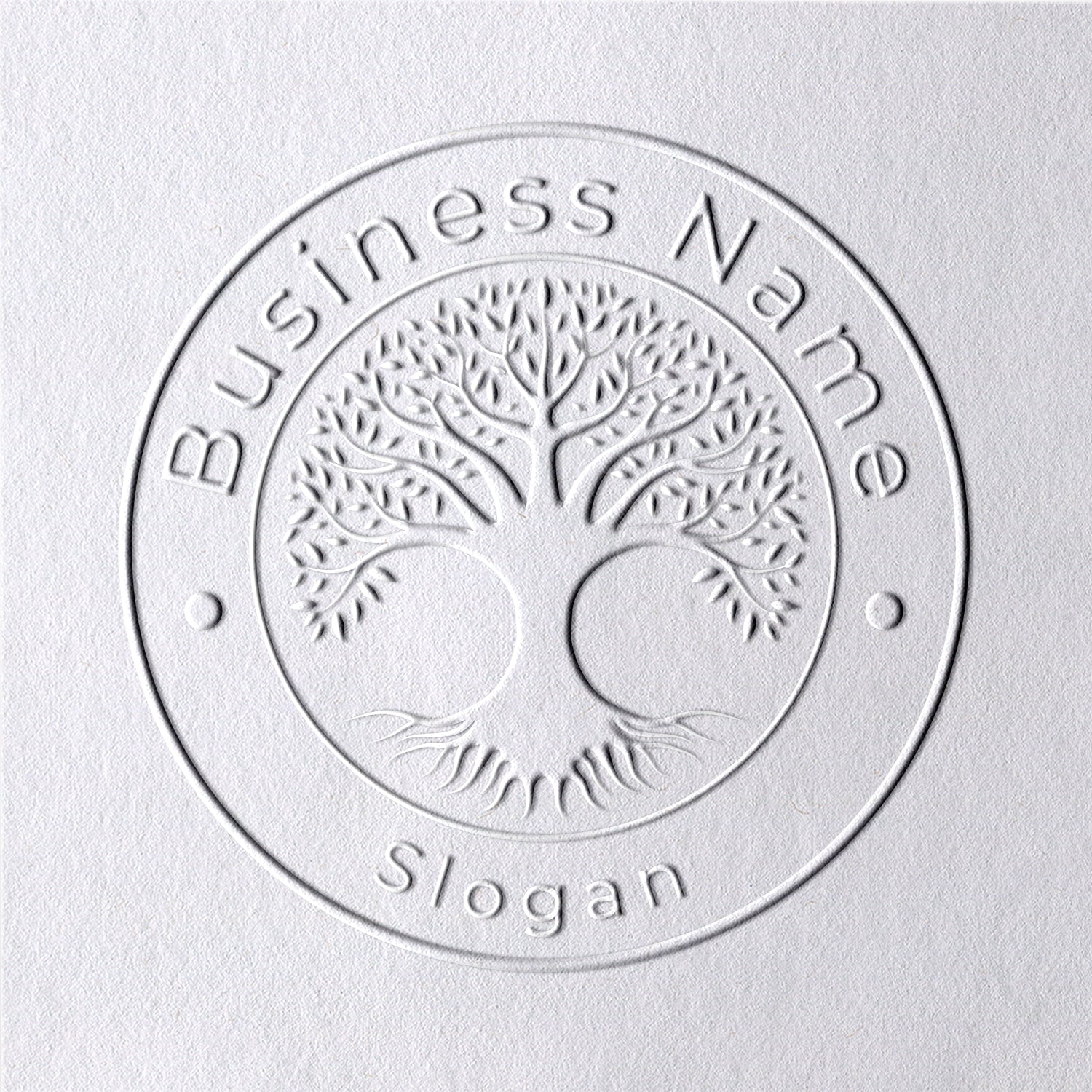 Timbre à sec Logo Arbre de Vie Personnalisé 301