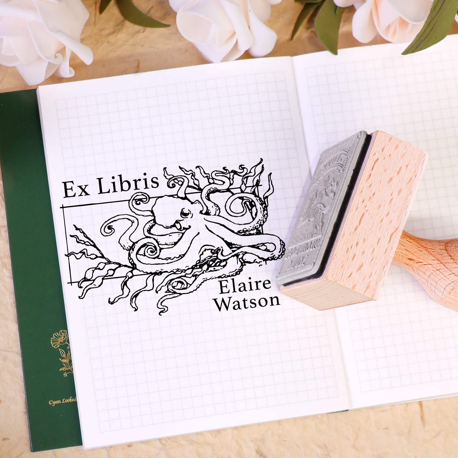 tampon en caoutchouc personnalisé livre d'utilisation livre 2
