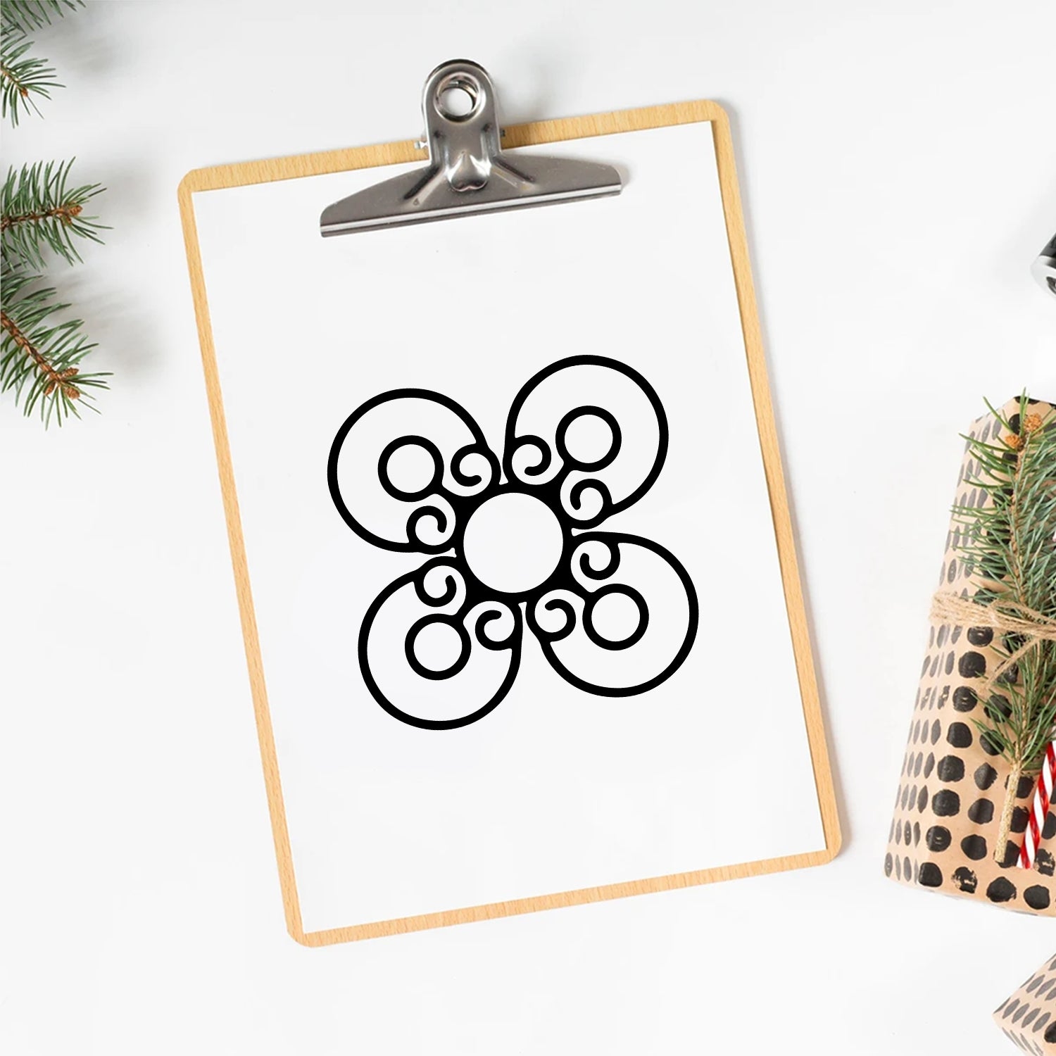 Circular Bubble Brass Ice Stamp for Bartender & Planner1110