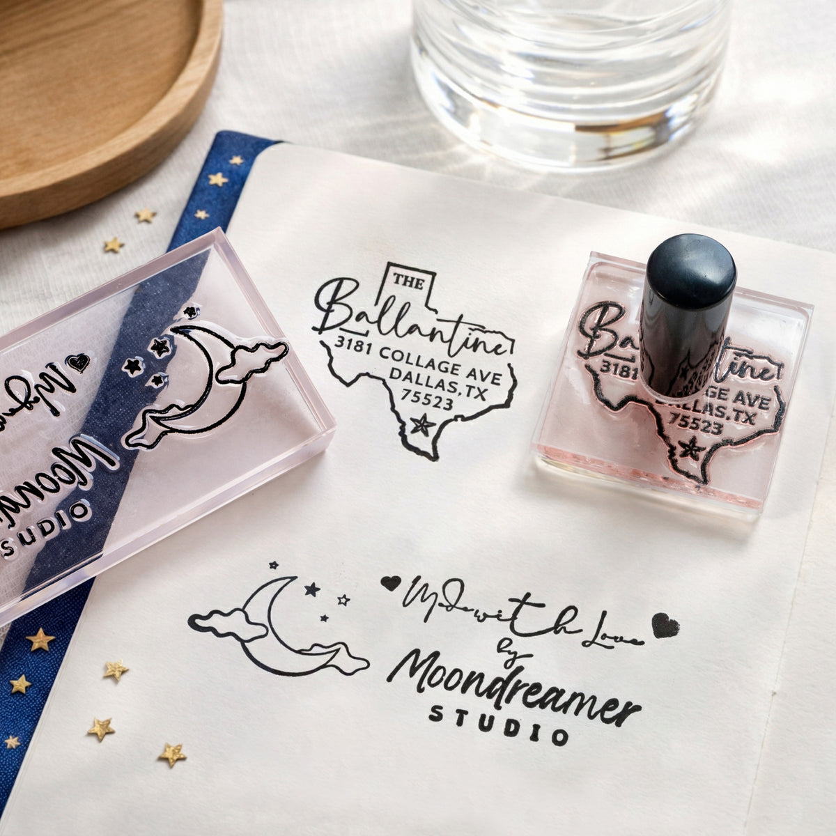Tampons en caoutchouc acrylique personnalisés pour entreprise et artisanat avec votre logo : Artwork14