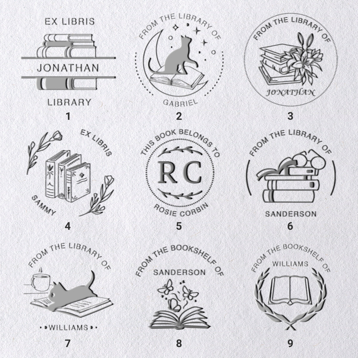 Custom Book Embosser (27 Designs)1