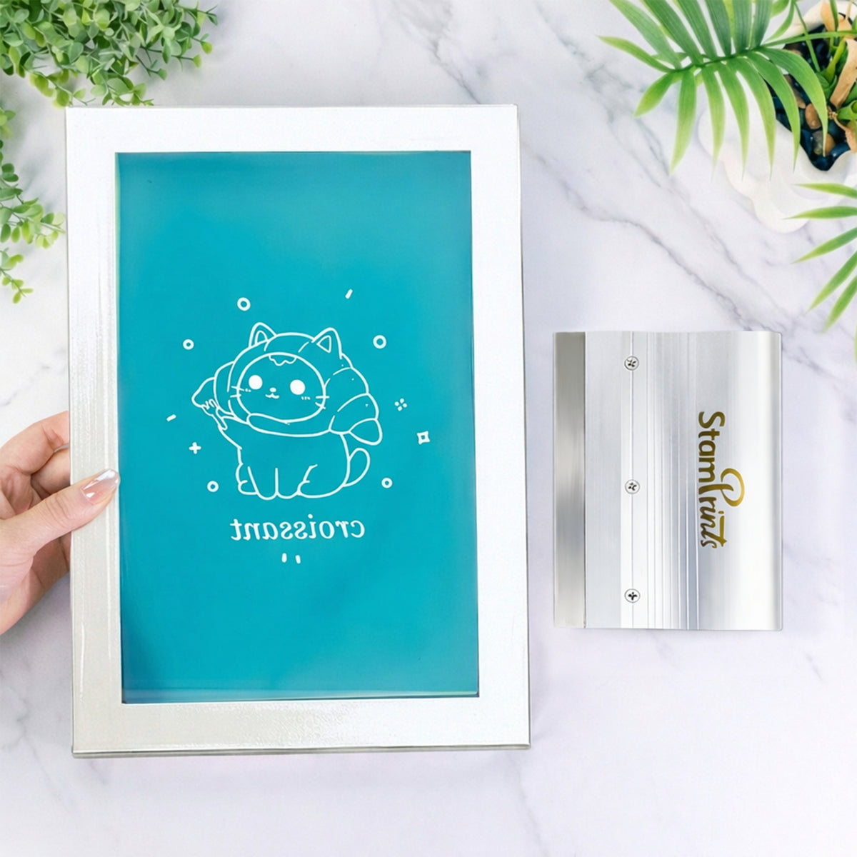 Cadre de sérigraphie en aluminium personnalisé pré-brûlé2