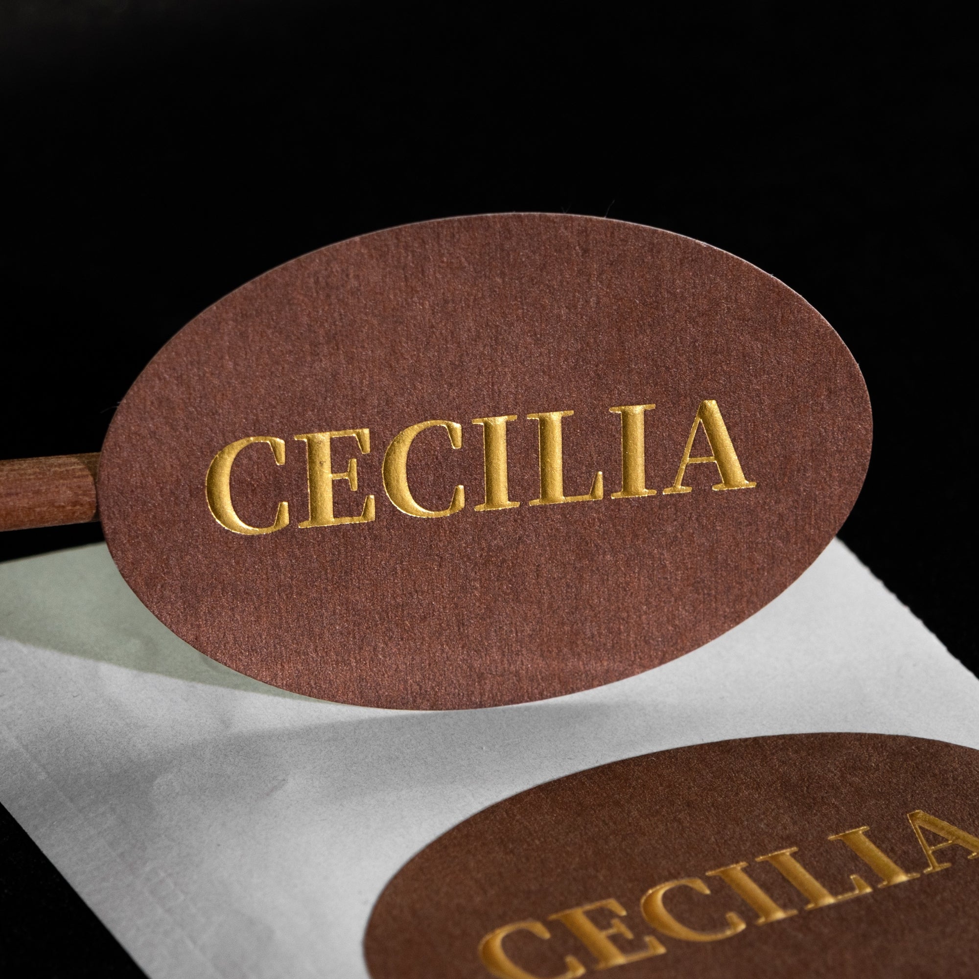 Autocollants feuille de dorure écorce d'arbre personnalisé - Étiquettes de marque en relief 3D pour emballage de luxe5