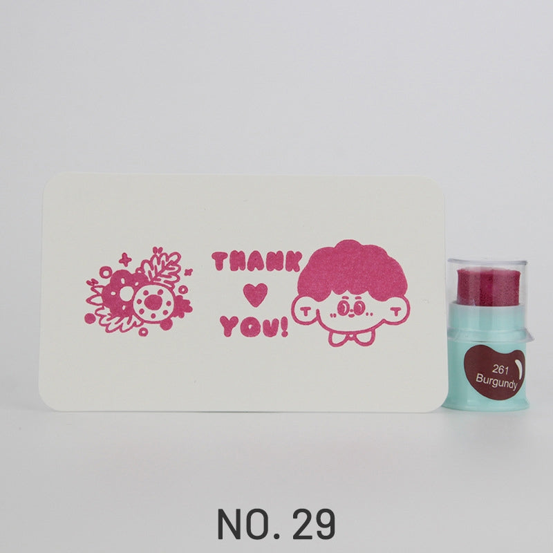 Tampon encreur mignon pour doigtier (35 couleurs)29