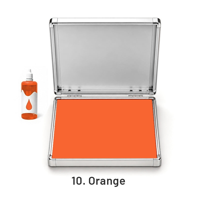 Extra Large Quick-Dry Multi-Color Ink Pad with Metal Case10