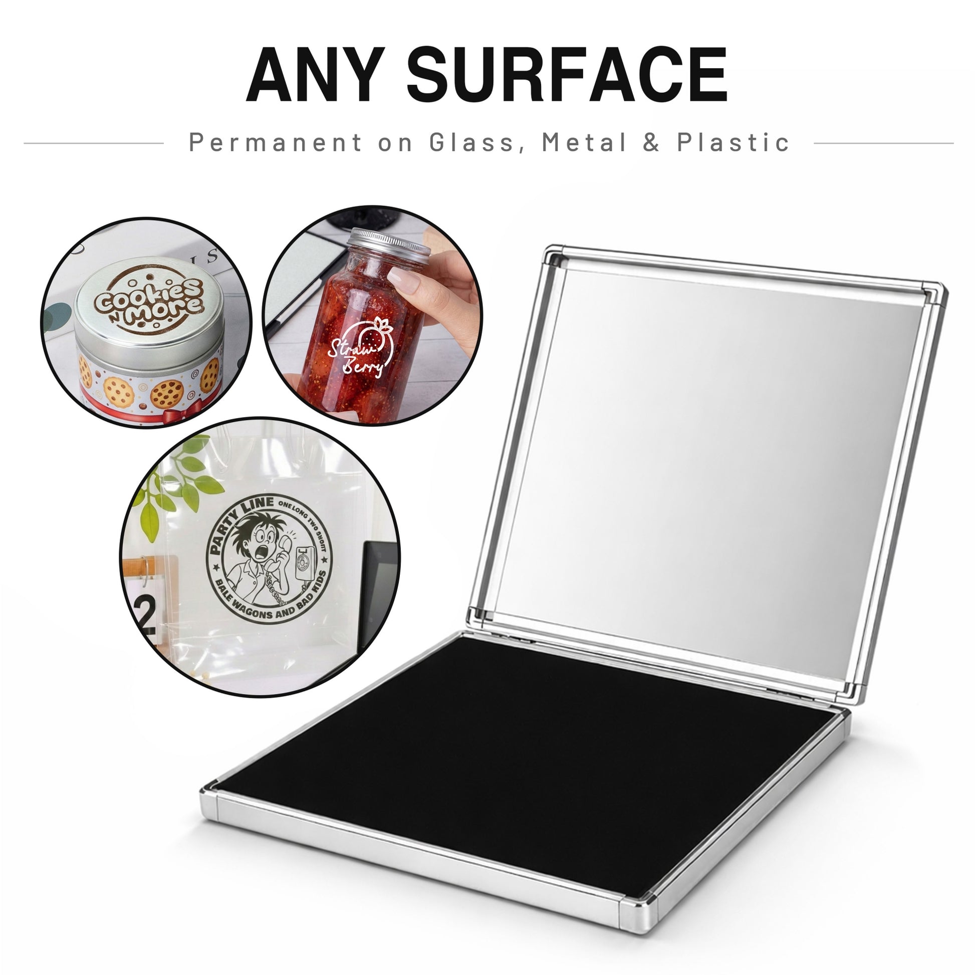 Extra Large Quick-Dry Multi-Color Ink Pad with Metal Case24