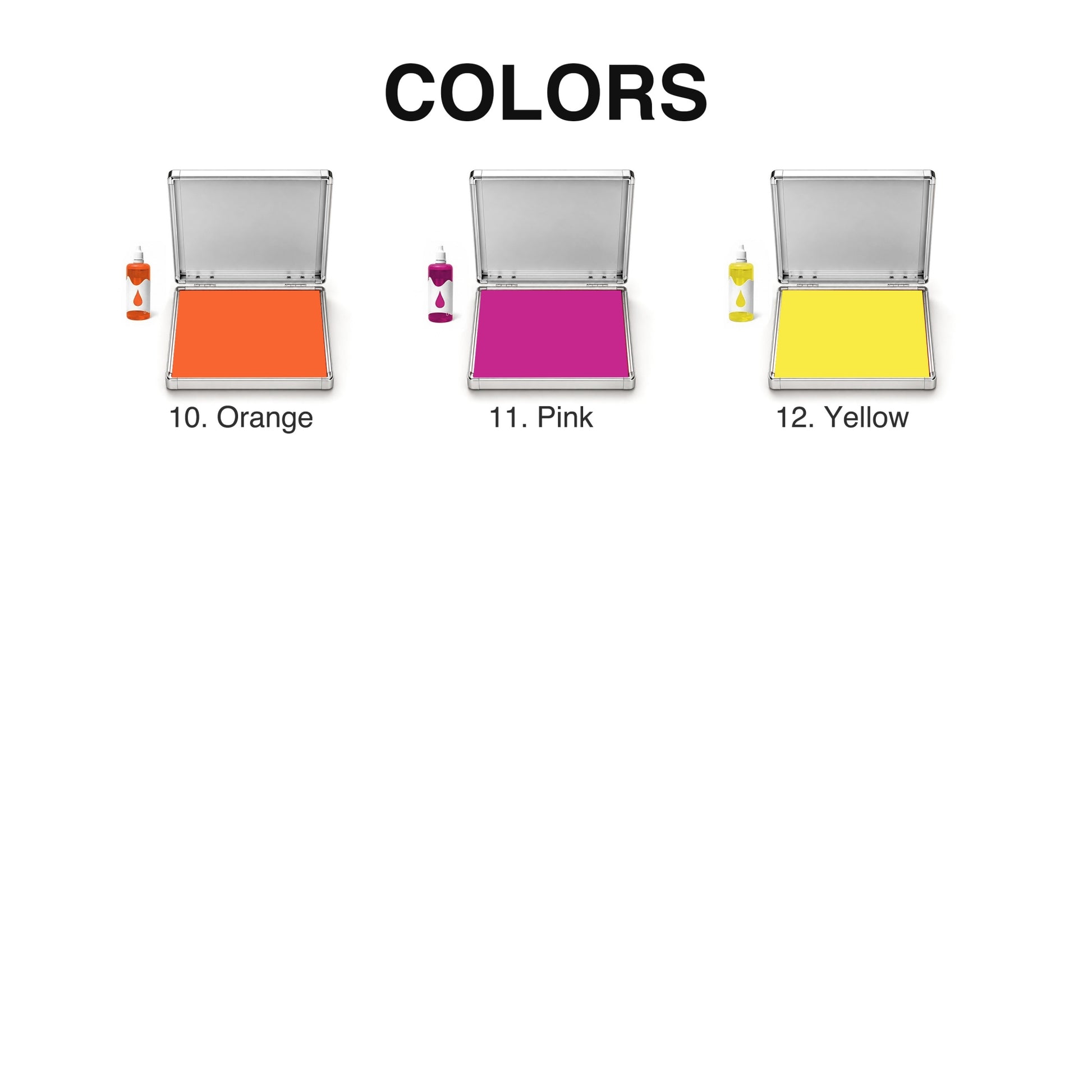 Extra Large Quick-Dry Multi-Color Ink Pad with Metal Case42