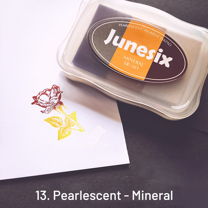 Tampon encreur à encre dégradée 3 couleurs multicolore nacré SKU-13