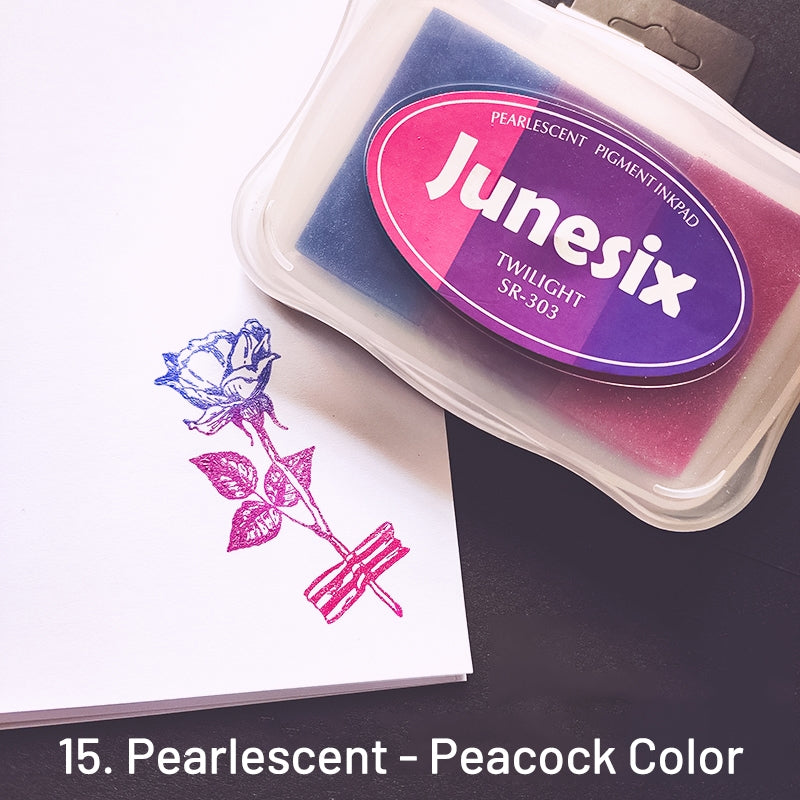 Tampon Encreur à Encre Dégradé 3 Couleurs Multicolore NacréSKU-15