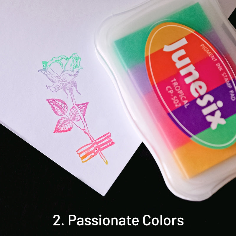Tampon Encreur à Encre Dégradée 3 Couleurs Multicolore NacréSKU-2