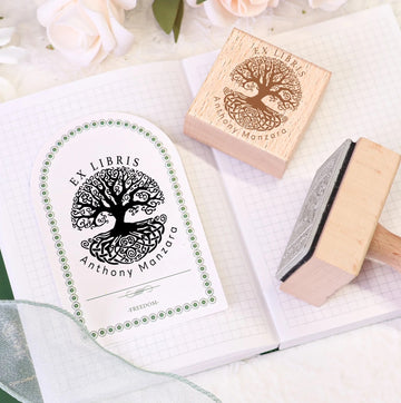 custom-twin-soaring-swallow-ex-libris-book-wooden-rubber-stamp-2